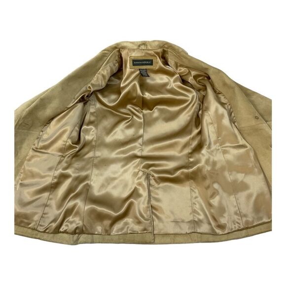 Banana Republic Women's Beige Tan Suede Leather Blazer Jacket Size 4 - Picture 10 of 15